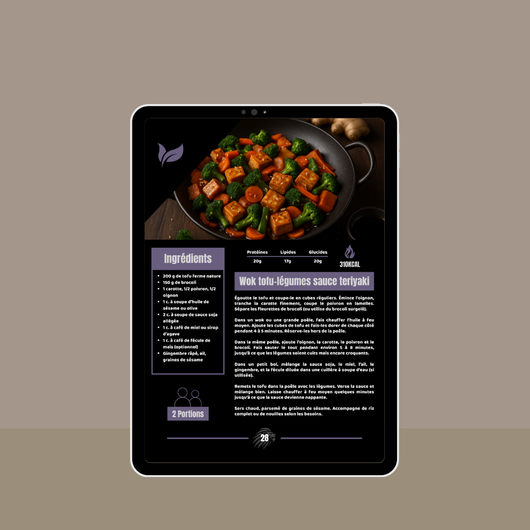 Livre de Recettes — 41 recettes équilibrées & savoureuses pour transformer ta diète